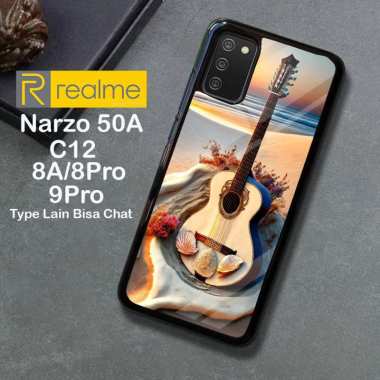 Custom Case TPU 3D Casing Softcase Tempered Glass Cover Belakang Hp Realme 8, Narzo 50a, C12, 9Pro R