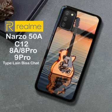 Custom Case TPU 3D Casing Softcase Tempered Glass Cover Belakang Hp Realme 8, Narzo 50a, C12, 9Pro R