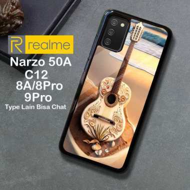 Custom Case TPU 3D Casing Softcase Tempered Glass Cover Belakang Hp Realme 8, Narzo 50a, C12, 9Pro R