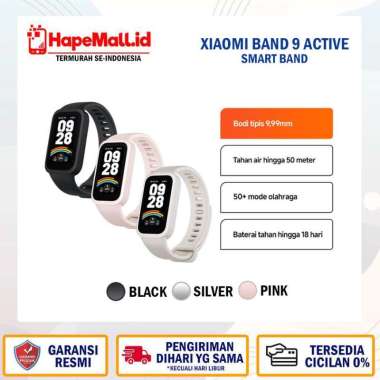 XIAOMI BAND 9 ACTIVE GARANSI RESMI XIAOMI INDONESIA TERMURAH Pink