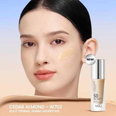 YOU Cloud Touch 3% Niacinamide Acne Defense Skin Tint SPF/PA+++50 20ml - Alas Bedak Foundation Cair