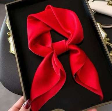 TOKO1973 ARIELLA 70x70cm SCARF POLOS Korean syal scarf leher scarf tas neck scarf bandana hijab RED