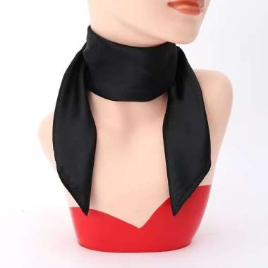 TOKO1973 ARIELLA 70x70cm SCARF POLOS Korean syal scarf leher scarf tas neck scarf bandana hijab BLAC