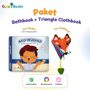 Gulalibooks Paket Buku Bayi Ayo Wudhu + Triangle Clothbook