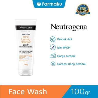 Neutrogena Deep Clean Acne Foaming Cleanser 100gr Pembersih Wajah
