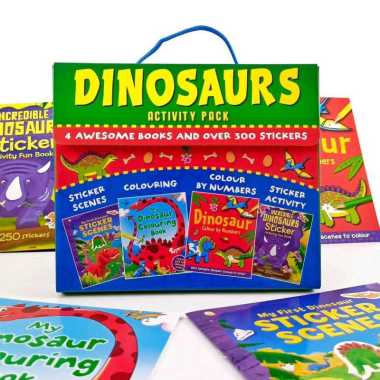 Igloo Books Dinosaurs Activity Pack 4 Amazing Books and over 300 Stickers