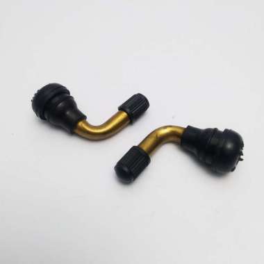 Pentil Bengkok BS60 Ban Tubeless Sepeda Listrik Selis Pentil Tubeless Sepeda Hitam