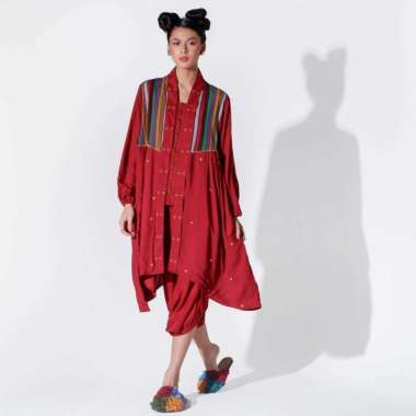 Lembayung Lurik Kebaya Maroon M