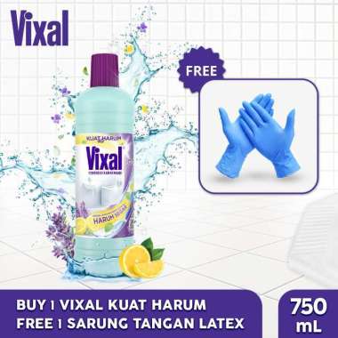 Vixal Pembersih Porselen & Kamar Mandi HCl Anti Kerak Bandel Kuat Harum 750 mL Free Sarung Tangan