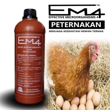 EM4 PETERNAKAN 1 LITER Probiotik Fermentasi Pakan Ternak Perawatan Hewan Bakteri Efektif Mikro Organ
