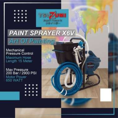Airless Paint Sprayer X6 + Hopper Tsuzumi Japan Technology / Mesin Cat Semprot Tanpa Kompresor