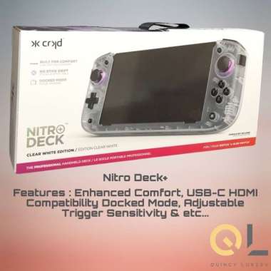 Nitro Deck+ / Nitro Deck Plus Handheld Pro Controller (Switch) - Clear White
