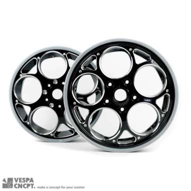 VELG LUIGY CNC CASTING WHEELS BLACK FOR VESPA GTL GTS GTV