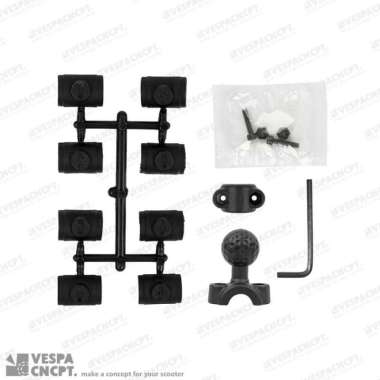 Bracket Adaptor Osopro 9 - 15mm Jepit Tangkai Spion Vespa Sprint Primavera Lx S Gts Piaggio Honda Ya