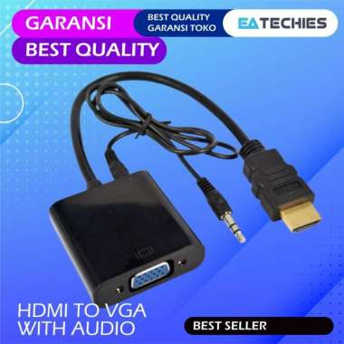 CONVERTER HDMI TO VGA + AUDIO JACK / KABEL HDMI KE VGA / HDMI2VGA ORI Kabel