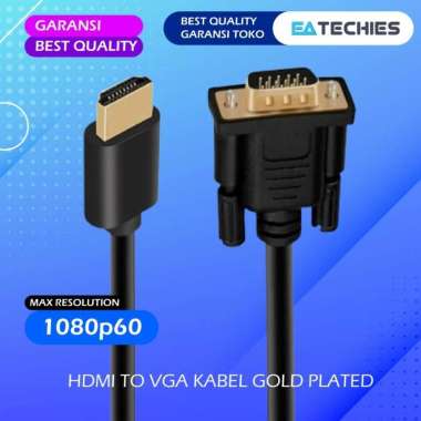 CONVERTER HDMI TO VGA / KABEL HDMI KE VGA / KONEKTOR HDMI TO VGA ORI 1.8M Hi Quality