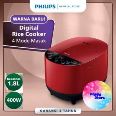 PHILIPS Digital Rice Cooker HD4515 Fuzzy Logic Penanak Nasi HD-4515 Putih - + Bubble Wrap