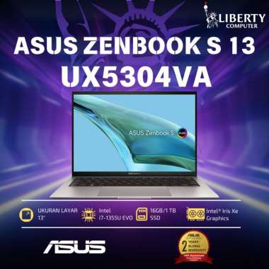 Asus Zenbook S 13 OLED UX5304VA-OLEDS711 /Core i7-1355U EVO/16GB/1TB SSD/13.3″ 2.8K/Win 11 Home+OHS 