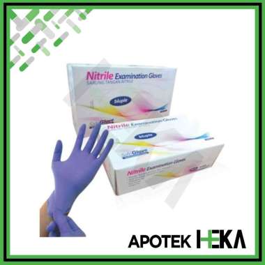 Sarung Tangan Nitrile Onemed Box isi 100 - SafeGlove Nitrile Handscoon Size XS