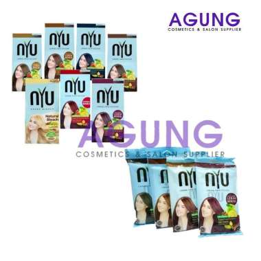 NYU CREME HAIR COLOUR Pewarna Rambut/ Cat Rambut Natural Box Bleaching