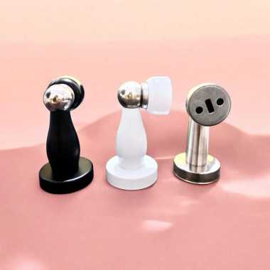 Doorstop pengganjal pintu stainless / door stop magnet stopper penahan pintu A. putih