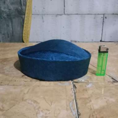 songkok/peci cak lontong motif bulu tinggi 5 cm 10 hitam