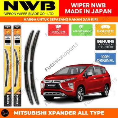 WIPER DEPAN XPANDER ALL TYPE UKURAN 26 & 16 NWB JAPAN HYBRID FRAMELESS