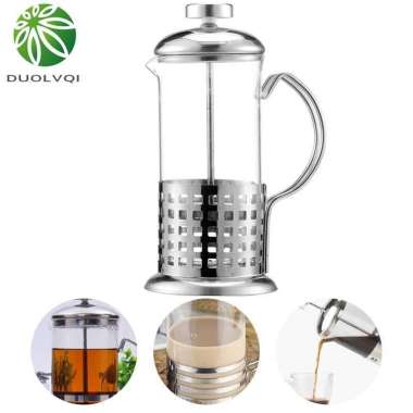 French Press Manual Coffee Maker Pot Grid Pattern KG72I Grinder Kopi Mesin Ekspreso Expresso Alat Pe