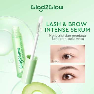 Glad2Glow Eyelash & BROW INTENSE SERUM Eyelash Extension -Serum Penumbuh Bulu Mata dan Alis