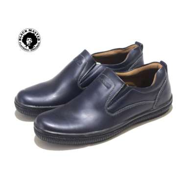Supervice Sepatu Slip-On Slop Pria Kulit Albino 42 NAVY