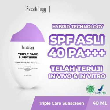 NEW - Facetology Triple Care Sunscreen SPF 40 PA+++ 40ML