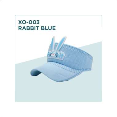 Goto Fedora Topi Anak Perempuan Laki Laki Bucket Visor Karakter Lucu 03 RABBIT BLUE