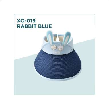 Goto Fedora Topi Anak Perempuan Laki Laki Bucket Visor Karakter Lucu 19 RABBIT BLUE