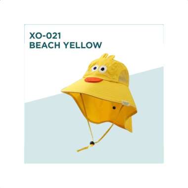 Goto Fedora Topi Anak Perempuan Laki Laki Bucket Visor Karakter Lucu 21 BEACH YELLOW