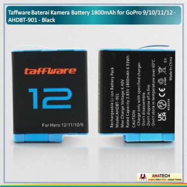 Baterai Kamera Battery 1800mAh for GoPro 9/10/11/12 - Black
