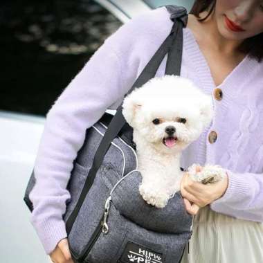 HIPI Car Seat Handbag 2 in 1 Tempat Duduk Mobil Kucing Anjing - SW-42 - Gray