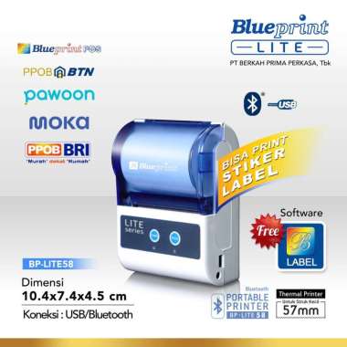 Printer Thermal Kasir Portable PPOB BLUEPRINT Lite 58 Bluetooth
