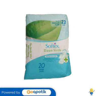 SOFTEX DAUN SIRIH SLIM REGULAR FLOW WINGS 23 CM BOX 20 PCS