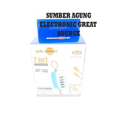 ZXT1022 Galitong Charger HP 6iN1 5 USB 2A 4A 6A Dari Aki 12V DC