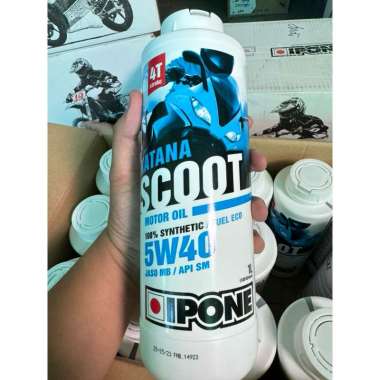 Oli ipone Katana Scoot 5W40 100% Synthetic jaso mb api sm Original made in france Oli Mesin Motor Ma