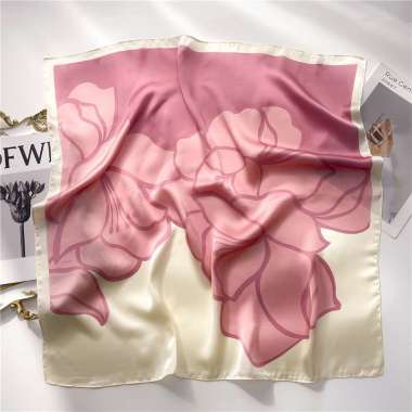AMELIA 70x70cm Korean syal scarf leher scarf tas neck scarf 687-2 KHAKI PINK