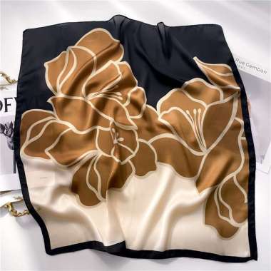 AMELIA 70x70cm Korean syal scarf leher scarf tas neck scarf 687-3 KHAKI BROWN