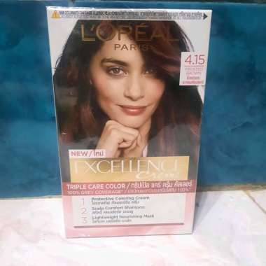 Loreal Parisl Excellence cream cat rambut 4.45 Mahogany Chopper Brown