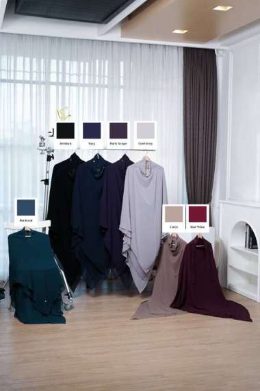 KHIMAR JAZEERA BY ZAKIA FK INSTAN JMB DARK TEAL