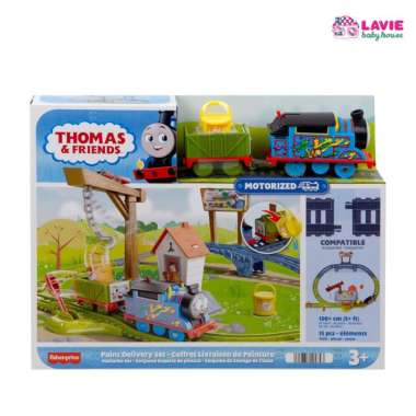 ​Thomas & Friends Motorized Toy Train Set Paint Delivery with Thomas & Troublesome Truck
