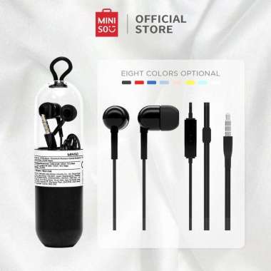 Miniso Official Music Earphone Colorful Capsule Headphones Noise Cancelling Awet Handsfree Earphone 