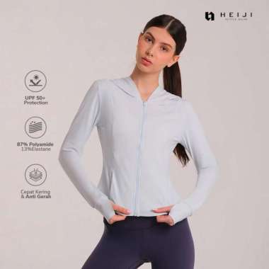 HEIJI - Hooded Jacket SPF 50+ Women M Water White Blue
