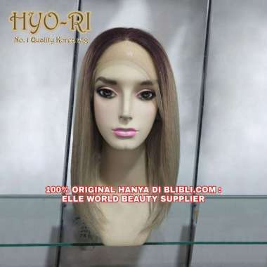 READY STOCK - HALF LACE WIG FRONT LACE WIG LACE WIG WANITA PENDEK LURUS SILVER WIG WANITA KOREA NATU