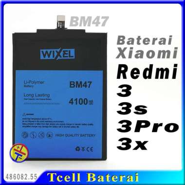 Baterai Wixel BM47 untuk Xiaomi Redmi 3 3s 3x 3 Pro