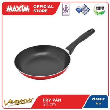 Maxim Valentino Wajan Teflon Anti Lengket - 12cm / 18cm / 20cm / 22cm / 24cm / 26cm Frypan 20cm